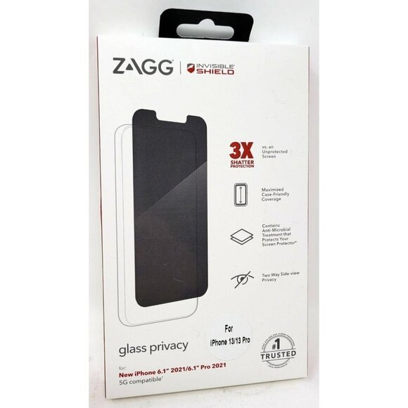 Zagg Glass Privacy Screen Protector for Apple iPhone 13 / iPhone 13 Pro,  NEW - Picture 1 of 2
